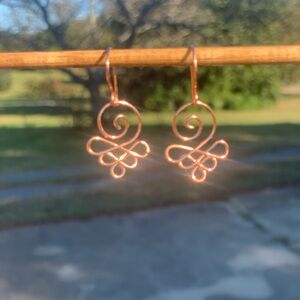 Elegant Copper Wire Earrings